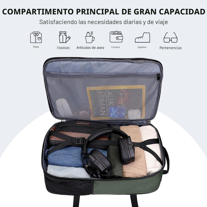 WITZMAN - Mochila de viaje para llevar a bordo para hombres, conver...