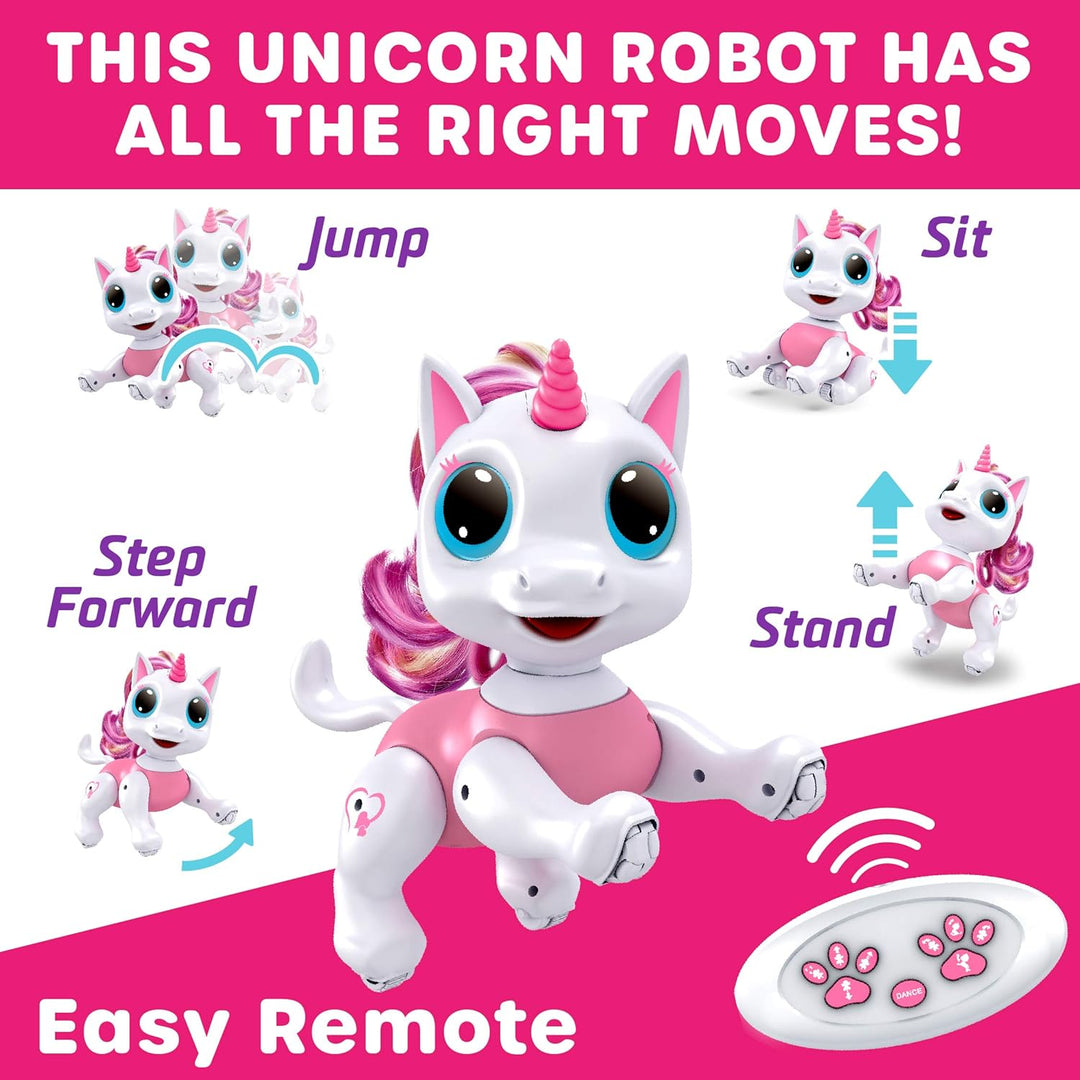 Power Your Fun Robo Pets - Juguete de unicornio para niñas y niños,...