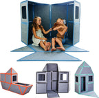 Superspace Paneles de construcción de fuertes magnéticos gigantes – El juego grande, azul, 24 paneles, azulejos magnéticos de tamaño real para niños, construye fuertes castillos, cohetes, juguete STEM