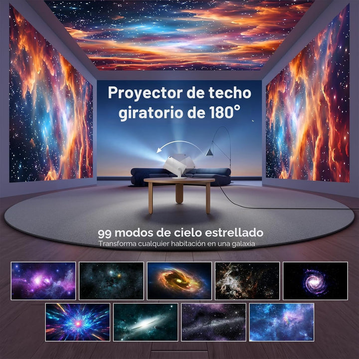 [Aplicaciones integradas] ClokoWe Mini proyector con WiFi y Bluetoo...