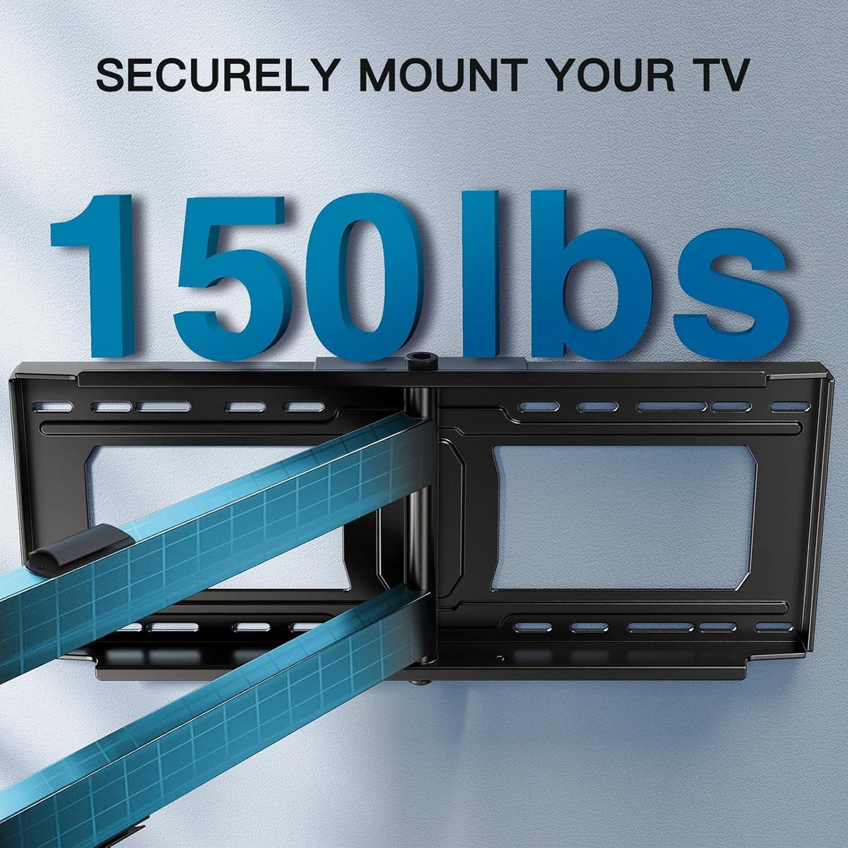 PERLESMITH Soporte de pared de brazo largo para televisores de 42 a 90 pulgadas, soporte de pared de TV de movimiento completo con brazo articulado de extensión de 42.72 pulgadas, giratorio e
