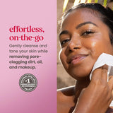 Burts Bees - Toallas faciales micelar de agua de rosas, 100% tela a...
