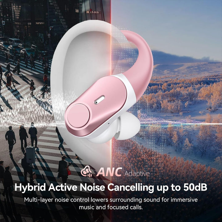 Auriculares inalámbricos con cancelación activa de ruido, auricular...