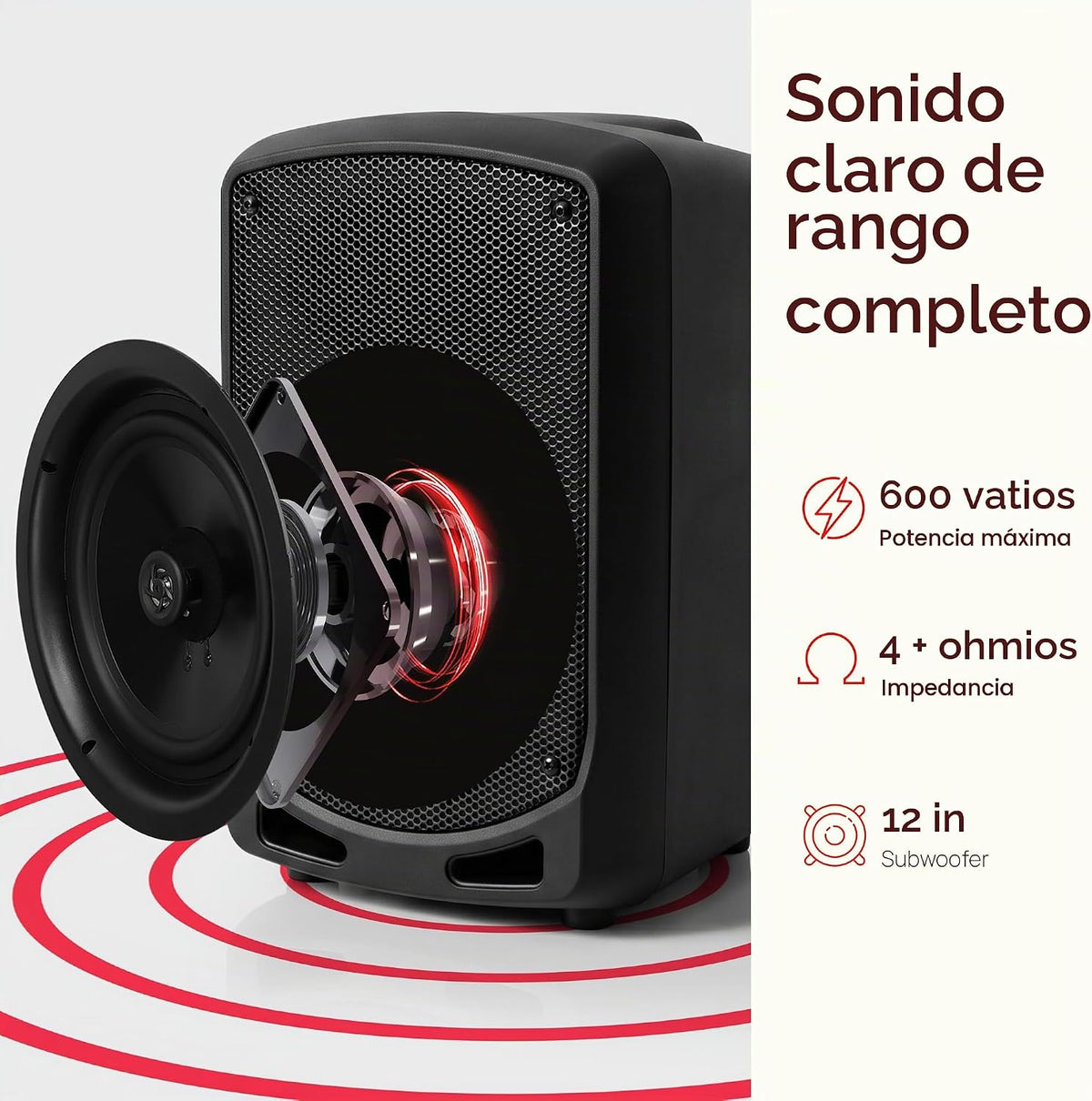 Pyle Sistema de Altavoces PA Bluetooth Portátil - Sistema de Sonido de Karaoke para Interiores y Exteriores con Micrófono Inalámbrico, Grabación de Audio, Batería Recargable, Lector USB/SD, Soporte de