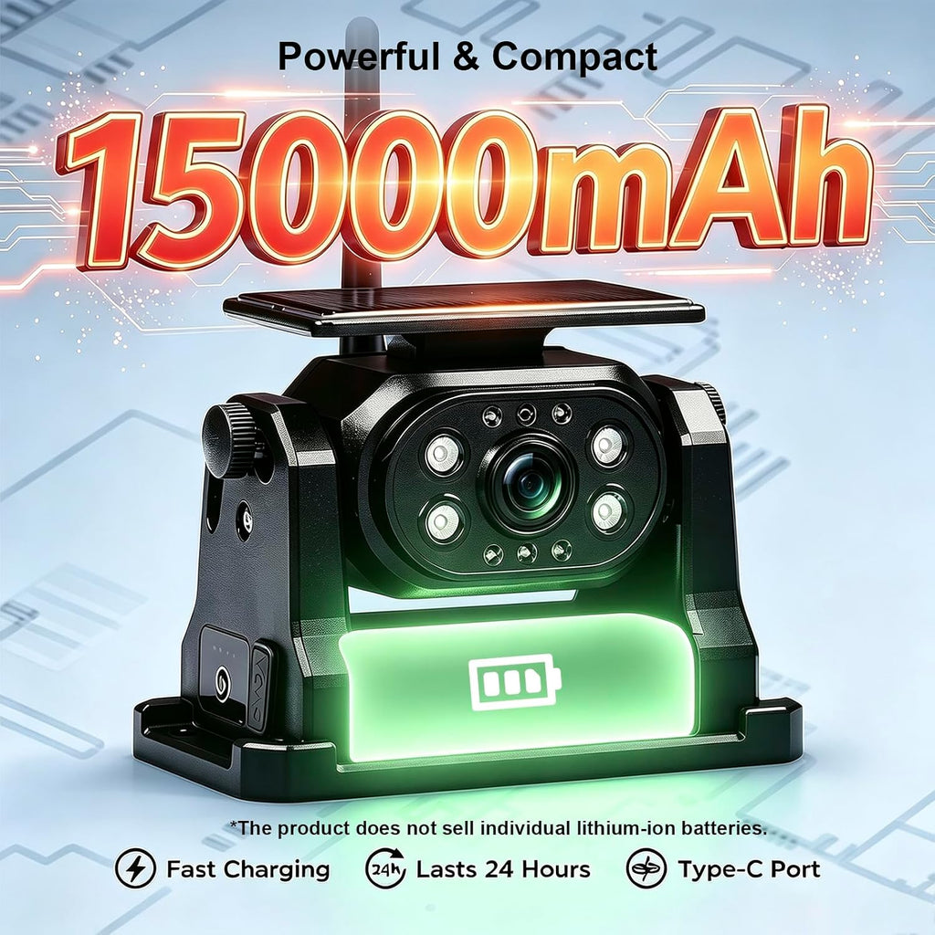 Cámara magnética inalámbrica de respaldo, batería de 15000 mAh, recargable, impermeable, HD, solar, retrovisor, cámara de enganche Bluetooth con sistema de monitor 1080P de 7 pulgadas para automóvil, camión, remolque, RV VN003