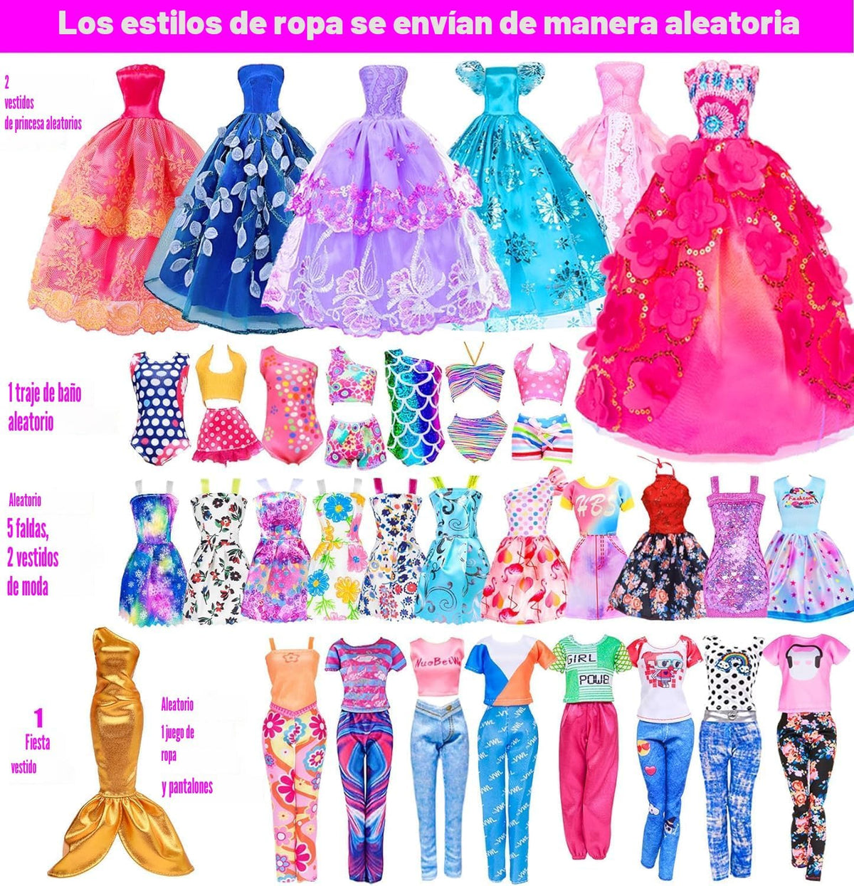 ebuddy 105 Pcs Juego de Muñeca y Armario Plyaset - Set de Wardrobe que Incluye Una Muñeca, Armario, Riel para Zapatos, Vestido, Colgantes y Colgadores de Zapatos