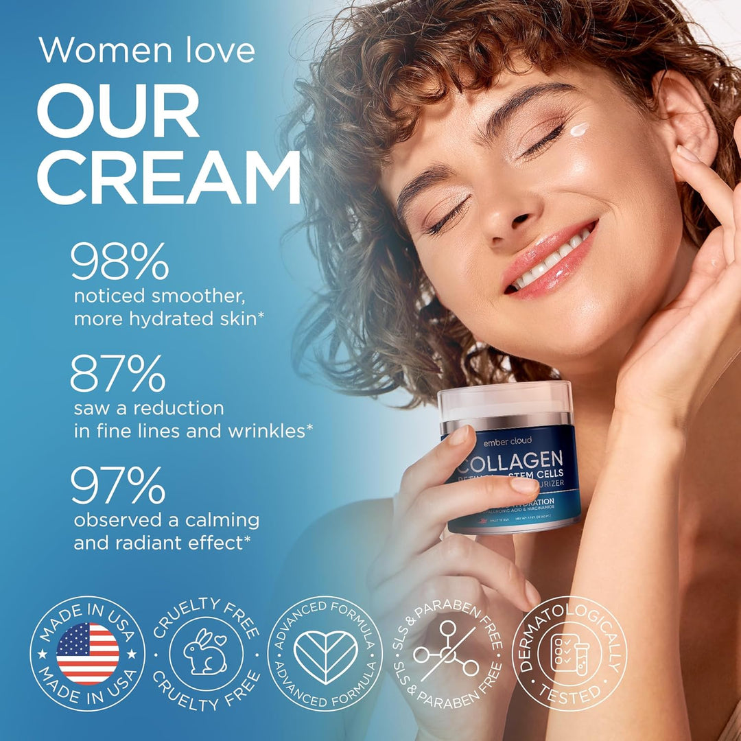 Crema facial hidratante de colágeno antienvejecimiento con células...