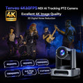 Tenveo Paquete de cámara y controlador PTZ 4K NDI PTZ, 30X 4K 60FPS AI seguimiento automático NDI SDI/HDMI/USB3.0/LAN (PoE) Cámara PTZ (*3) y controlador de joystick NDI PTZ de pantalla cuádruple de 7