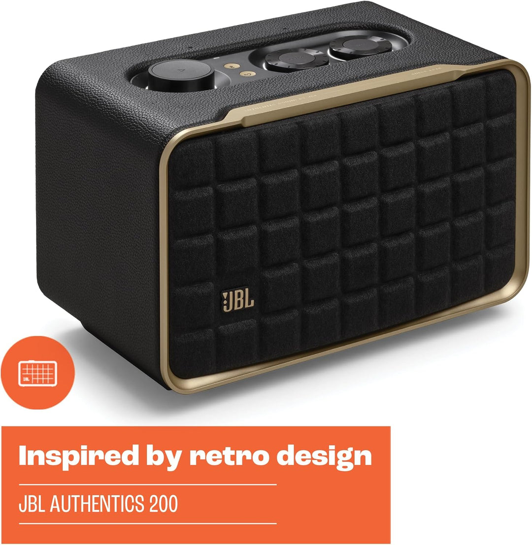 JBL Authentics 200 - Altavoz inteligente de estilo retro para el ho...