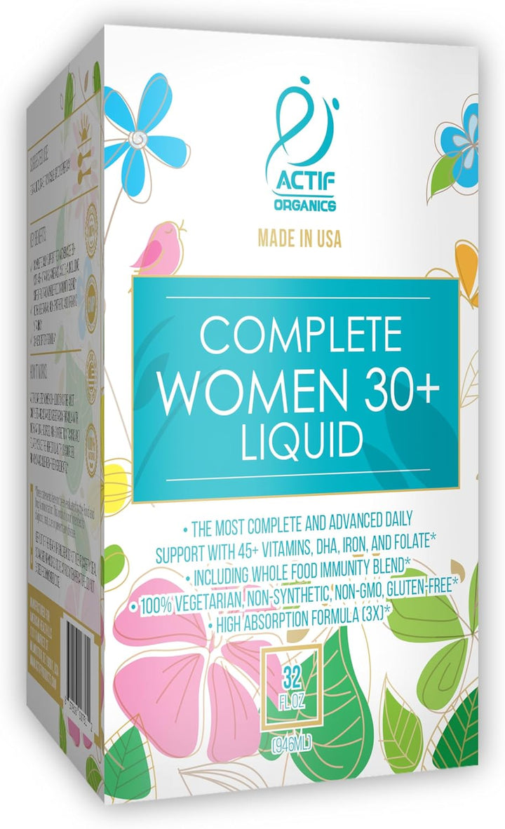ACTIF Multivitamínico diario líquido para mujeres mayores de 30 año...