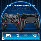 Diswoe Controlador Switch, Control remoto inalámbrico Pro para Switch 2/Switch/Switch Lite/Switch OLED, mando de juego con joystick, turbo ajustable con función programable