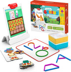 Little Genius - Kit de iniciación para iPad + Aventura matemática temprana, 6 juegos educativos (última versión) contar, formas y fonía, regalos STEM, edades de 3 a 5 años (base incluida)