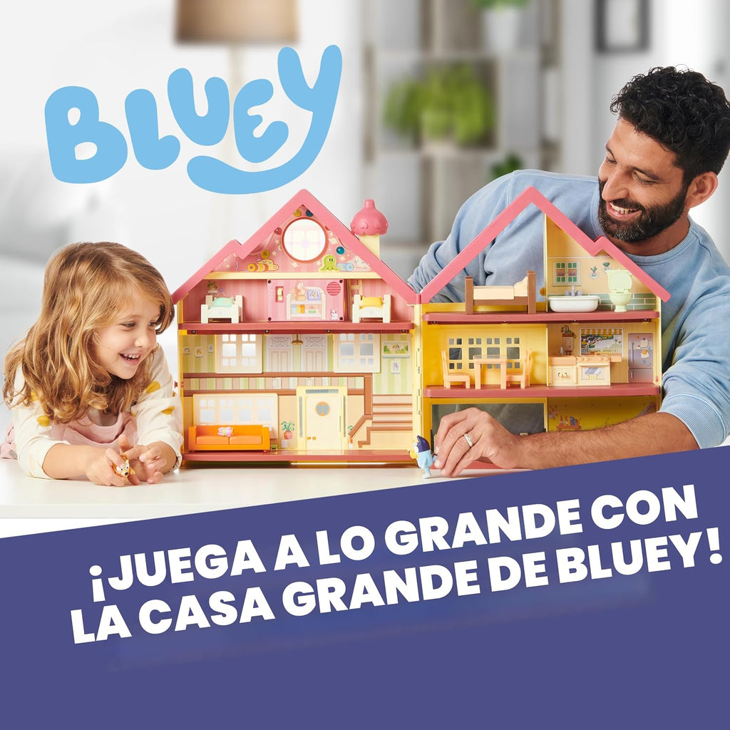 Bluey XL House Playset, luces interactivas, sonidos y pista de baile