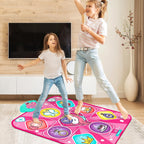 Alfombrilla de baile de unicornio para niñas, almohadilla de música LED