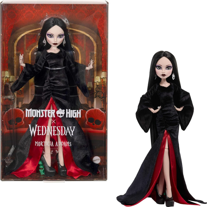 Monster High x Muñeca del miércoles, Morticia Addams coleccionable...