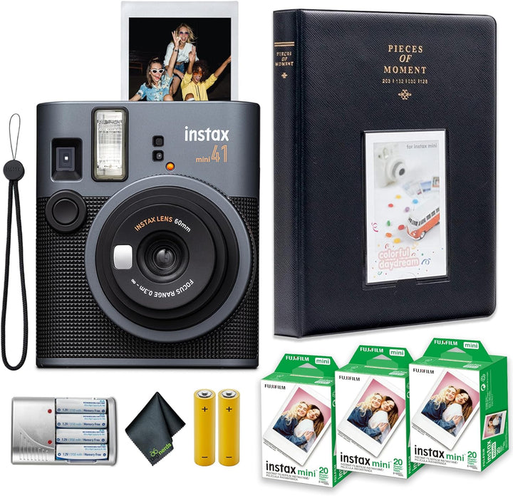 Fujifilm Paquete de cámara de película instantánea Instax Mini 41 c...