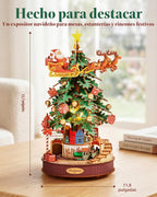 Rolife Rompecabezas 3D para adultos, árbol de Navidad musical de madera de 15.7 pulgadas, kit de construcción de modelos, manualidades, decoración para adultos, regalos para niños y niñas