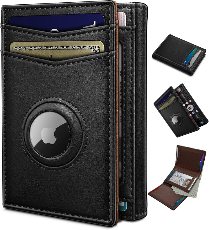 miyozi Billetera Airtag para hombre, con bolsillo para efectivo, 2...
