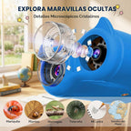 Microscopio y telescopio 2 en 1 para niños, microscopio digital de mano 1000X para niños, pantalla de 2.0 pulgadas, 8 LED, telescopio de bolsillo 10X para exteriores, cámara 1080P, juguetes