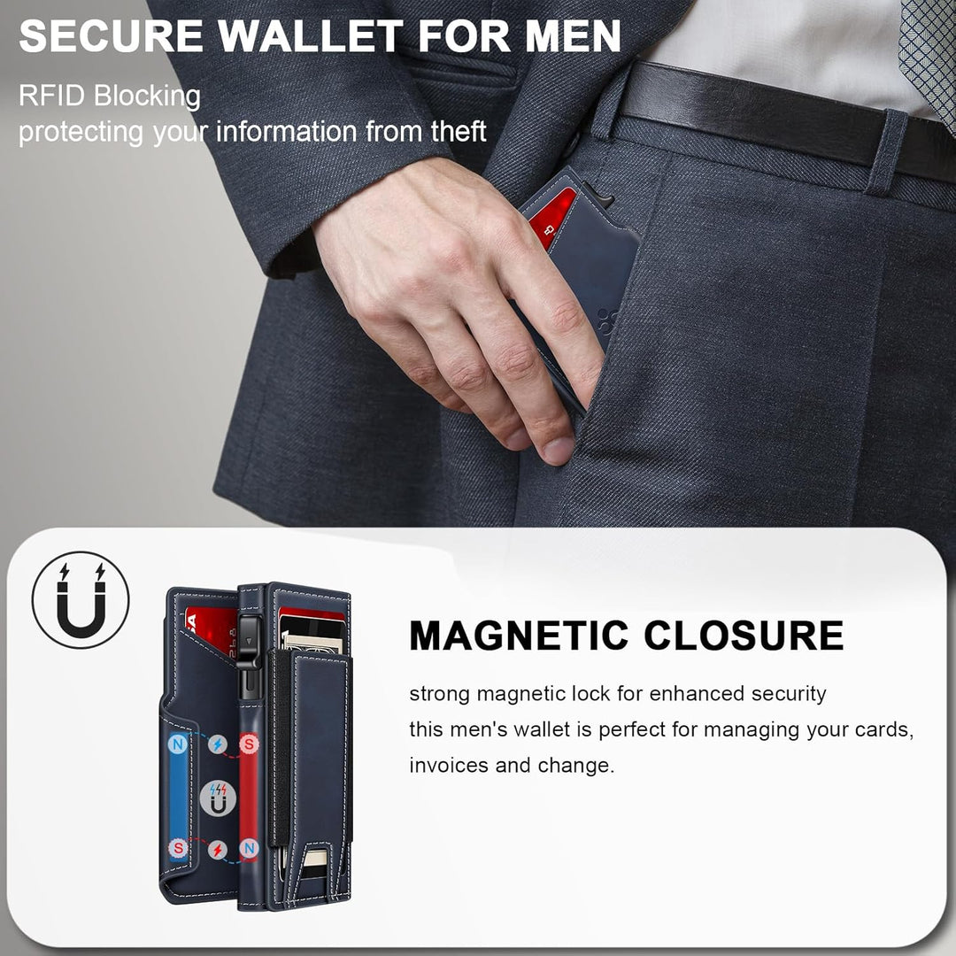Cartera SEMORID para hombres con soporte para tarjetas de crédito d...