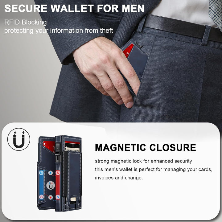 Cartera SEMORID para hombres con soporte para tarjetas de crédito d...