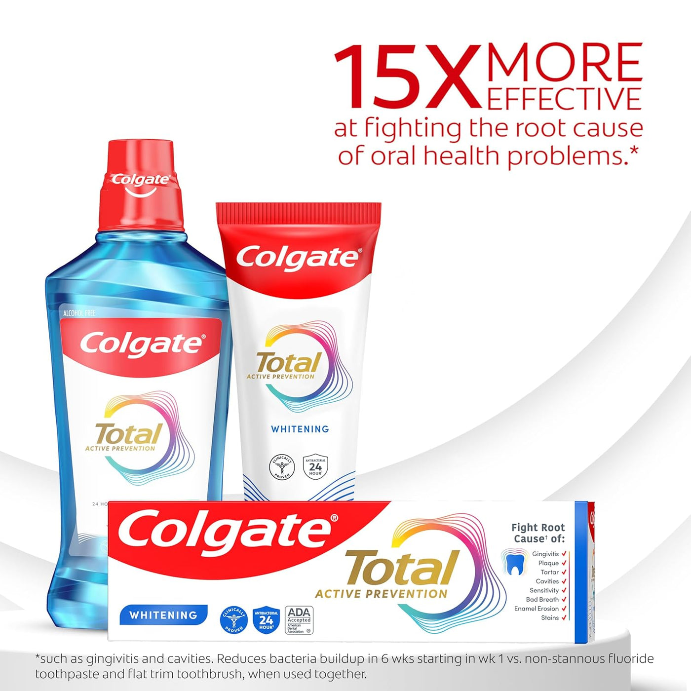 Colgate Total Whitening Pasta de dientes 51 oz paquete de
