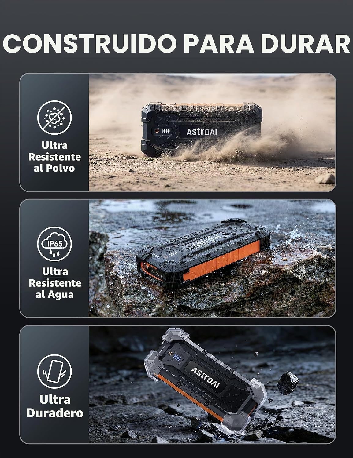 AstroAI S8 Ultra 12V 4000A Arrancador portátil de litio Hasta para todos los motores de gasolina/diésel 12L