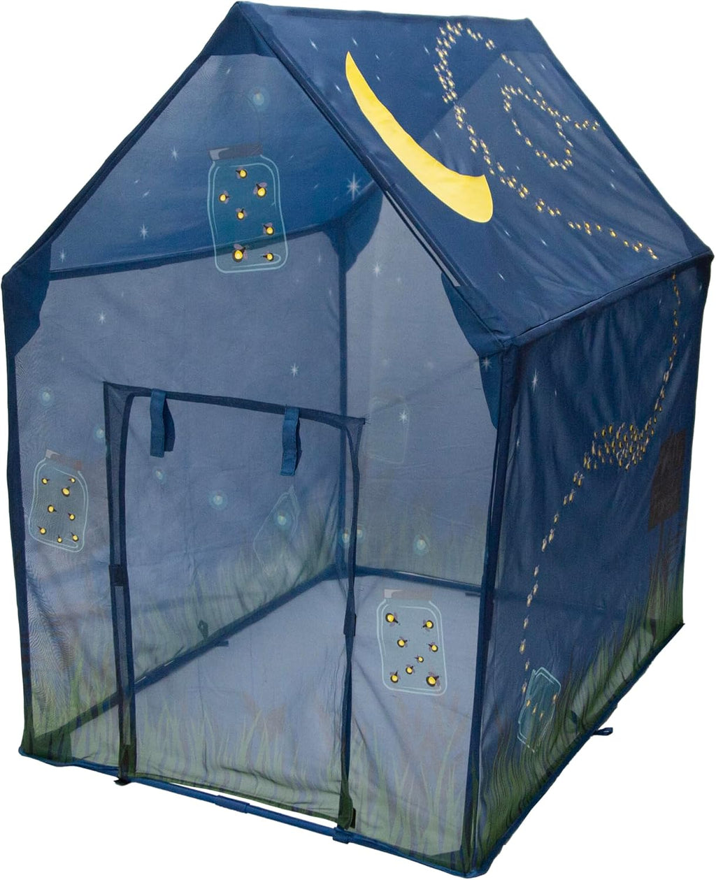 Pacific Play Tents Casa de juegos de luciérnaga que brilla en la oscuridad para niños, tienda de campaña infantil para interiores y exteriores con malla que no se transparenta, marco de PVC ligero y bolsa de transporte con cremallera, 39 x 27 x 43
