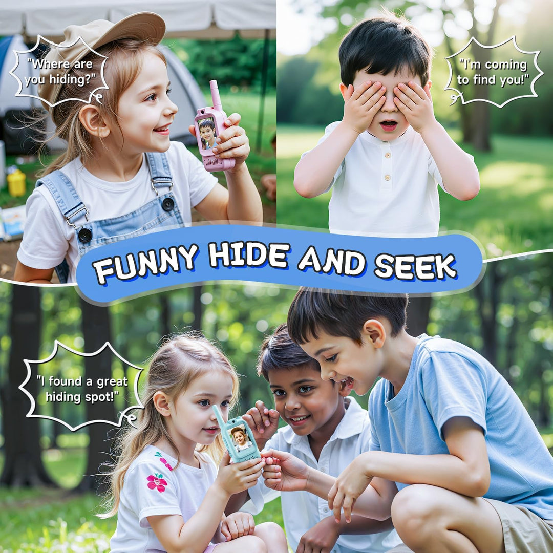Walkie Talkies de Video para Niños, Paquete de 2 Intercomunicadores...