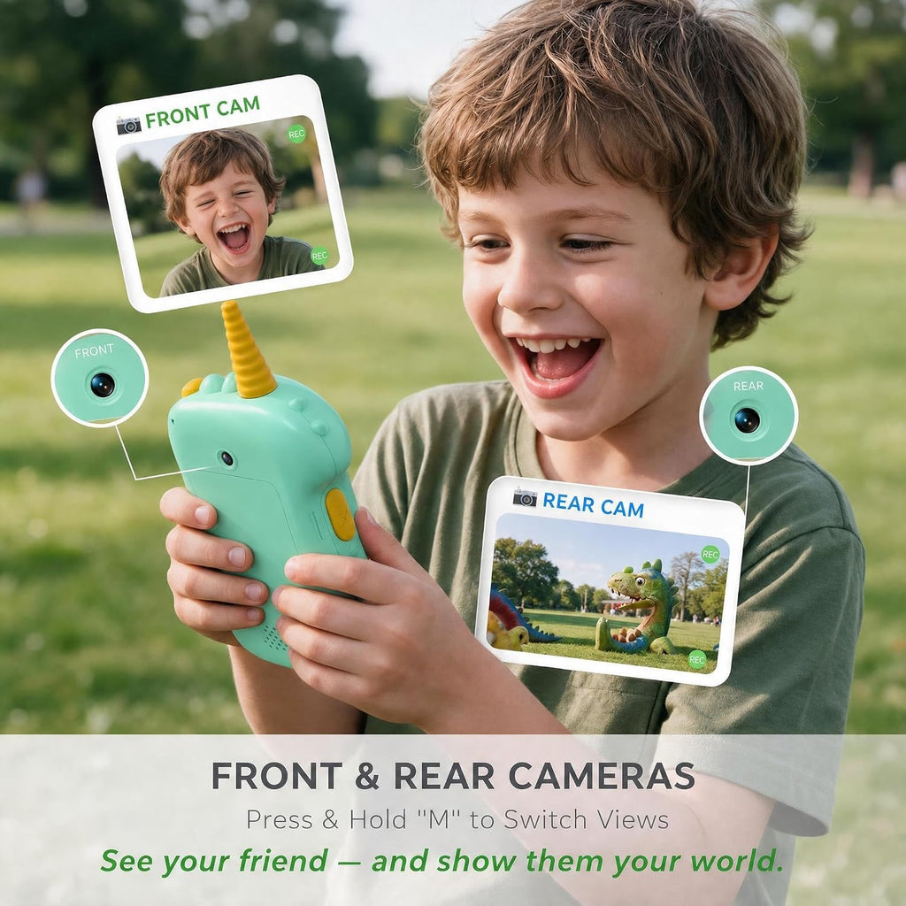 Walkie Talkies de video para niños, paquete de 2, regalo de cumpleaños para