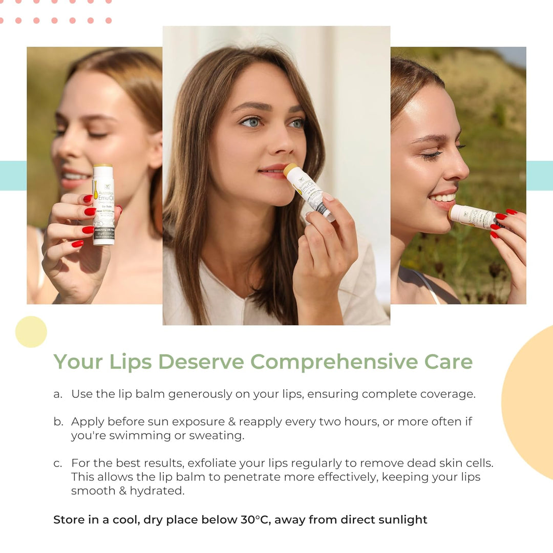 YNN Emu Oil - Bálsamo labial hidratante con protección solar extrem...