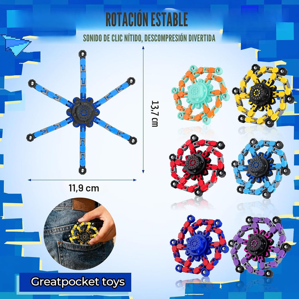 36 juguetes giratorios transformables para la ansiedad, recuerdos de fiesta, robot sensorial a granel, juguetes para aliviar el estrés para niños y niñas de 8 a 12 años, giroscopios con la punta de