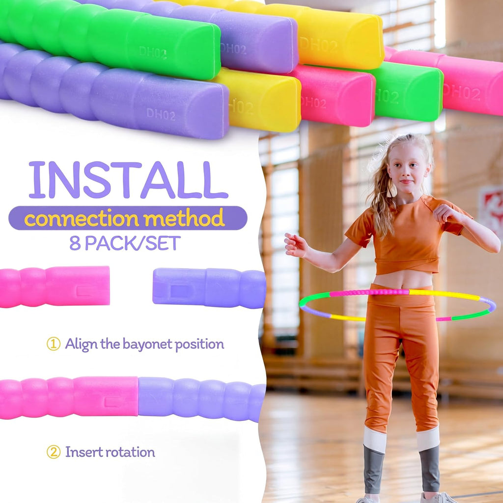 Vinsot 8 Pzs Aros de Plástico Encastrables para Niños