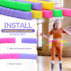 Vinsot 8 Pzs Aros de Plástico Encastrables para Niños