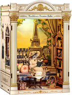 CUTEBEE Kit de rincón de libros, rompecabezas de madera 3D en miniatura
