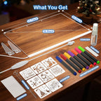 Tablero de dibujo LED de 17 pulgadas para niños, regalo de cumpleaños para