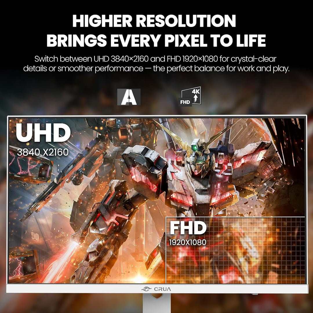 CRUA - Monitor para juegos de modo dual de 27 pulgadas, 4K 160 Hz \...