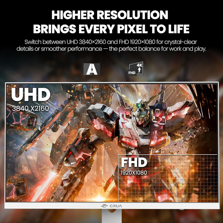 CRUA - Monitor para juegos de modo dual de 27 pulgadas, 4K 160 Hz \...