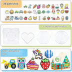 Kit de cuentas de fusibles para niños, 11000 cuentas fusibles, 20 colores de 0.197 in, kits de manualidades con caja de almacenamiento, tableros de clavijas y accesorios, juego de artes y manualidades para niñas y niños, regalos creativos de cumpleaños y