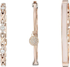 Anne Klein - Juego de reloj tipo pulsera con cristales de primera calidad y pulsera acentuada con cristales para mujer, AK/2238