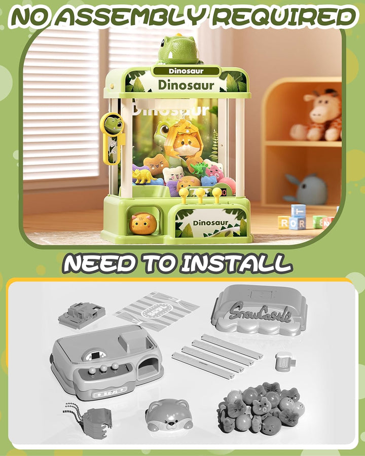 STACTCUTE 78 piezas máquina de garras de dinosaurio para niños, min...