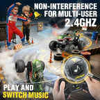 BEZGAR 1:20 Monster Truck Toys, 360 ° Stunt RC Cars con música y luz
