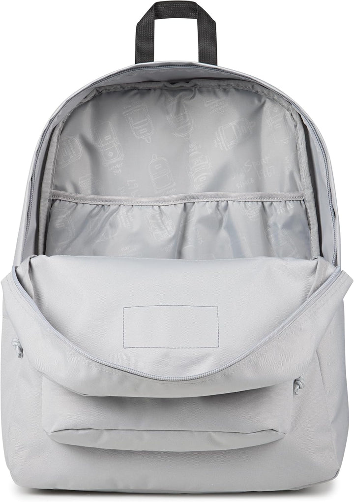 JanSport Mochila Superbreak Plus, Gris conectado a tierra, Tamaño ú...