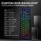 x XVX M67 Teclado inalámbrico 60% por ciento, teclado topográfico Q...