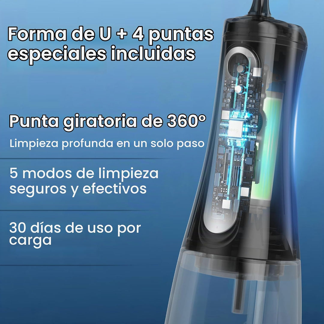 Irrigador dental inalámbrico para dientes, hilo dental en forma de...