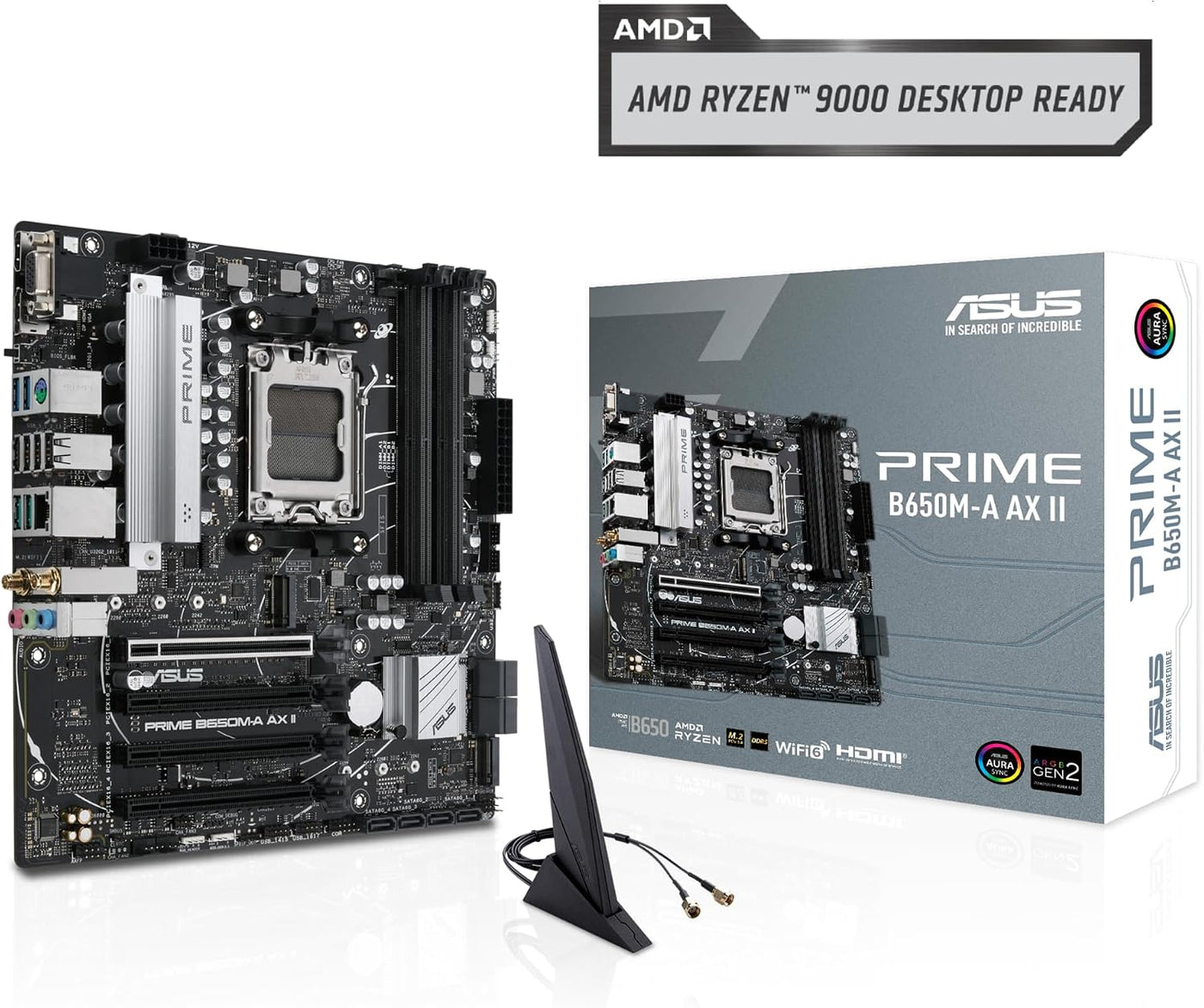 ASUS Prime B650M-A AX II AMD B650 AM5 Ryzen Desktop 9000 8000 y 700...