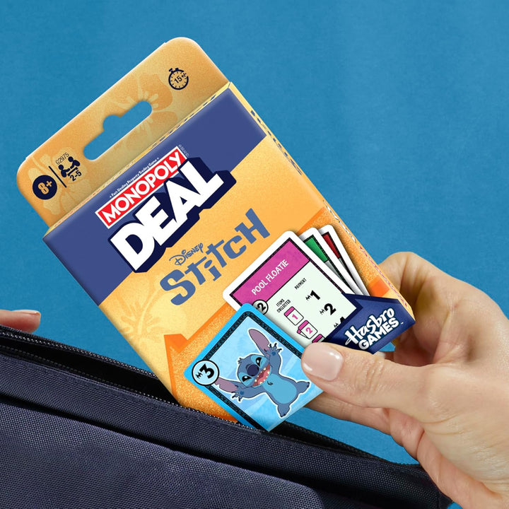 Monopoly Deal Juego de cartas Disney Stitch Basado en