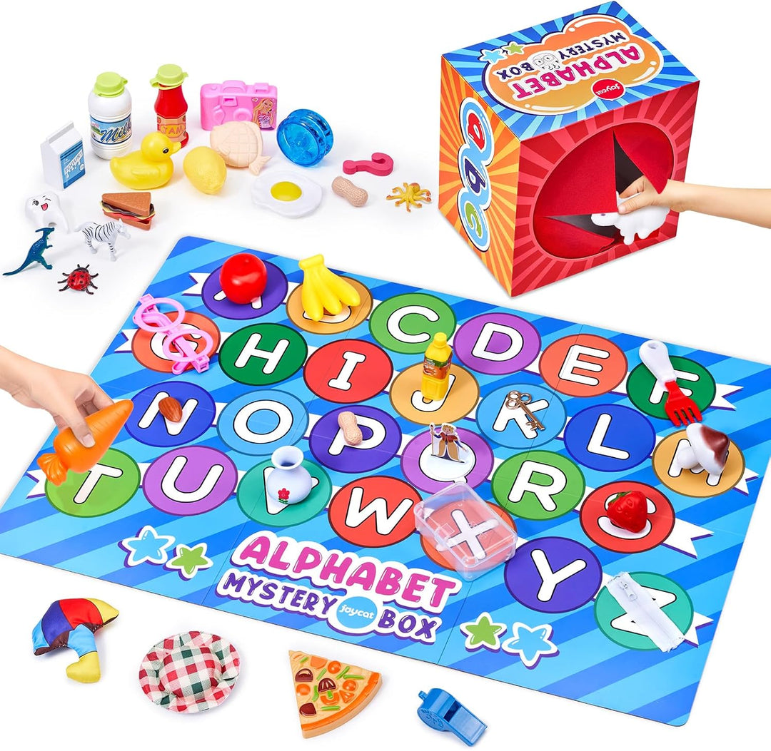 JoyCat - Caja del alfabeto misterioso español, 27 unidades, juego d...