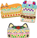 DJECO LPA Cakes & Sweets Collages Kit de mosaico – Crea tu propia chispa con purpurina para el hogar – Divertido y creativo para familiares y amigos, niños y niñas, educativo, kit de manualidades de