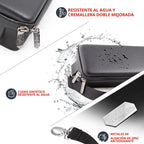 Funda Negra para Cartas de Quiver - Estuche para Baraja de TCG, Bolsa para Cartas de Juego (+ Correa para Muñeca y Hombro, Separadores, Dividers, Almohadillas para Esquinas + 100 Fundas
